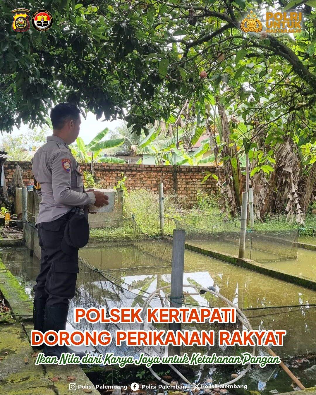 Polsek Kertapati Dorong Perikanan Rakyat, Ikan Nila dari Karya Jaya untuk Ketahanan Pangan