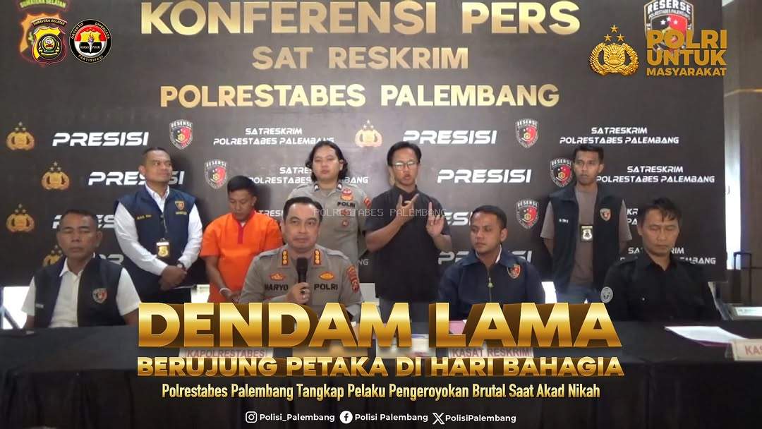 Dendam Lama Berujung Petaka di Hari Bahagia: Polrestabes Palembang Tangkap Pelaku Pengeroyokan Brutal Saat Akad Nikah