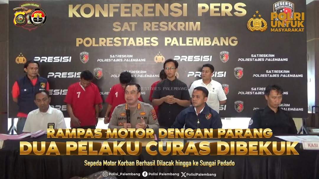 Rampas Motor dengan Parang, Dua Pelaku Curas Dibekuk — Sepeda Motor Korban Berhasil Dilacak hingga ke Sungai Pedado