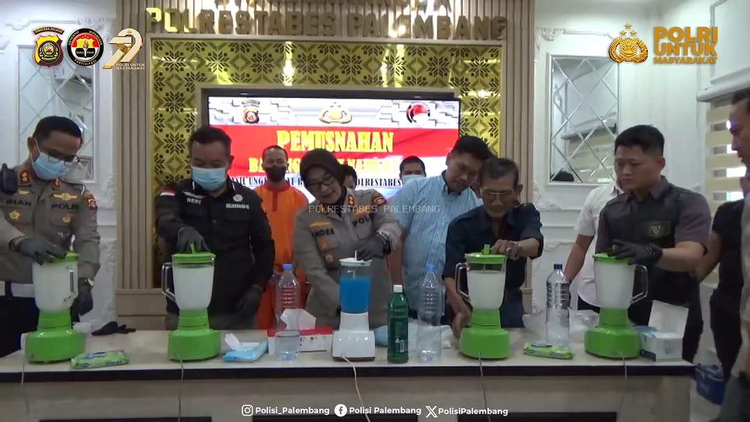 Polrestabes Palembang Ungkap Kasus Besar Narkotika, Total 4,2 Kg Shabu dan 2.472 Butir Ekstasi Dimusnahkan, Selamatkan Ratusan Ribu Jiwa Anak Bangsa