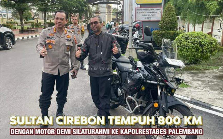 Kedatangan Sultan Cirebon ke Kapolrestabes Palembang: Perjalanan 800 Kilometer dengan Sepeda Motor untuk Silaturahmi