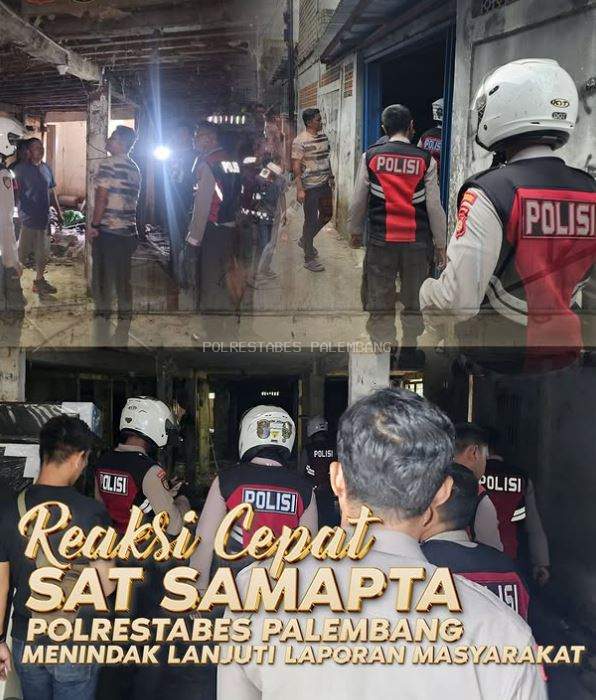 Reaksi Cepat Sat Samapta Polrestabes Palembang dalam menindak Lanjuti pengaduan masyarakat yang terjadi di daerah 7 Ulu Palembang
