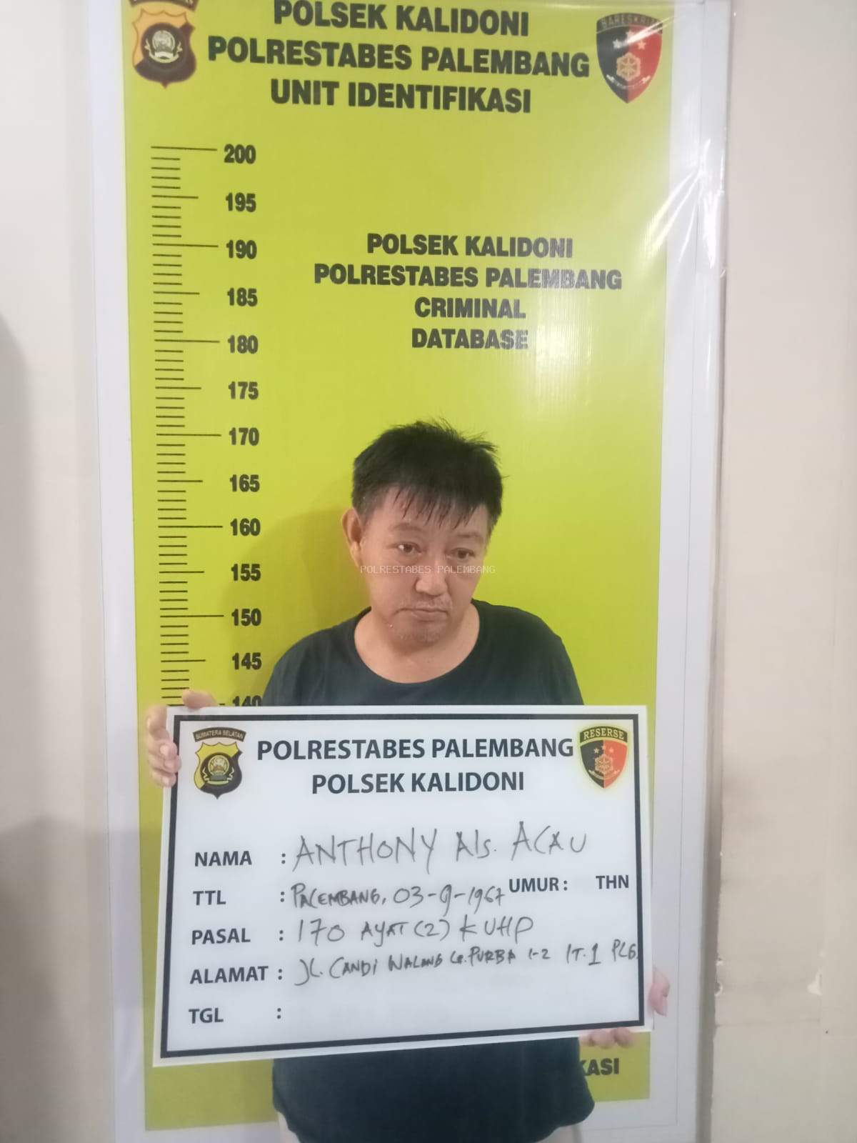 Polsek Kalidoni Ungkap Kasus Pengeroyokan Terhadap Barang di Depan Indomaret Abdul Rozak