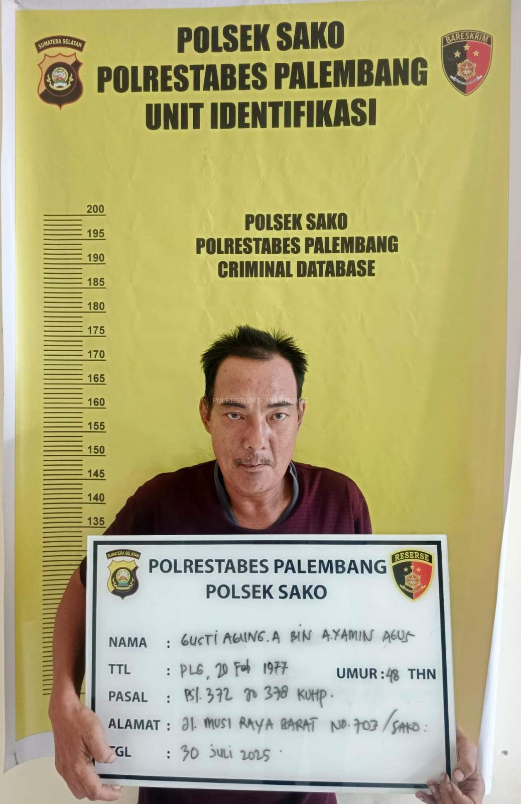 Unit Reskrim Polsek Sako Ungkap Kasus Penggelapan Sepeda Motor di Palembang