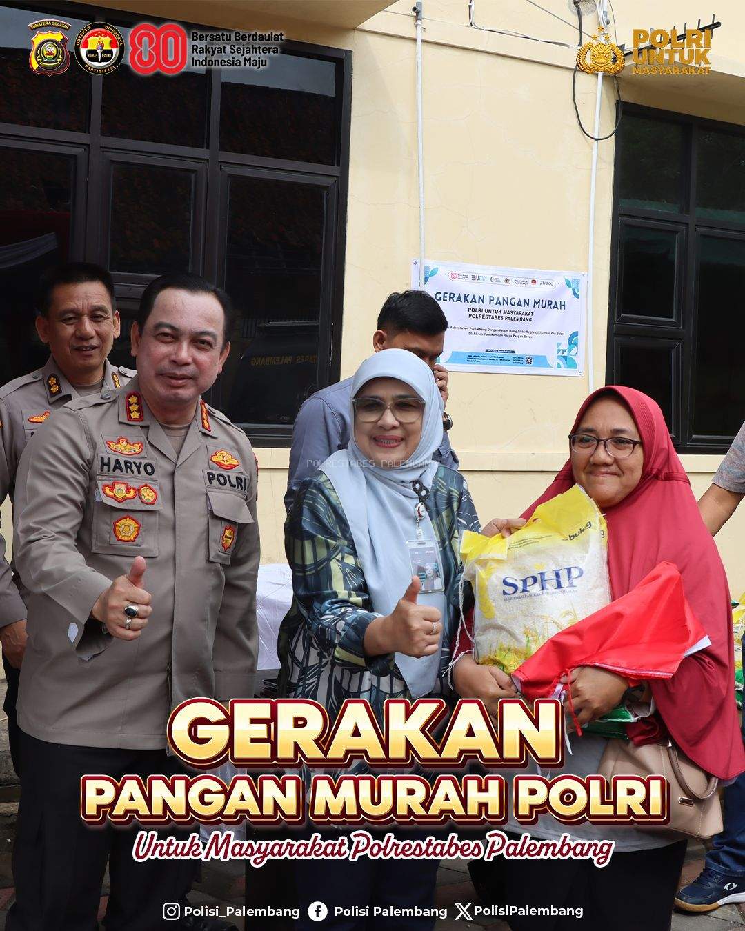 Polrestabes Palembang Laksanakan Gerakan Pangan Murah untuk Masyarakat