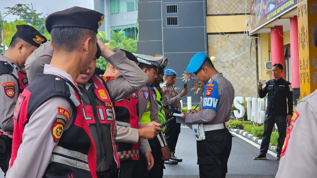 Apel Ops Lilin Musi 2025, Subsatgas Humas Dokumentasikan Arahan Pimpinan di Polrestabes Palembang