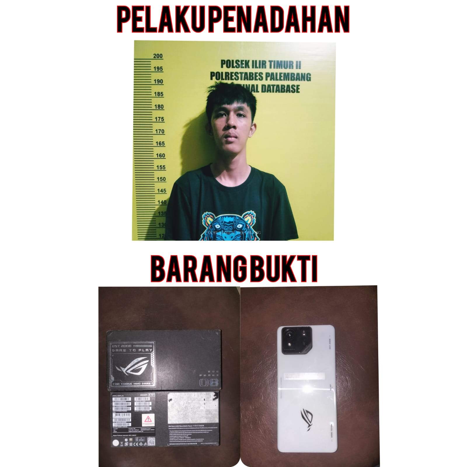 Polrestabes Palembang Ungkap Kasus Penadahan, Pelaku Diamankan