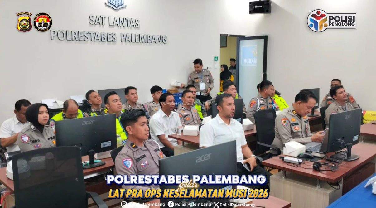 Polrestabes Palembang Gelar Lat Pra Ops Keselamatan Musi 2026, Matangkan Kesiapan Personel